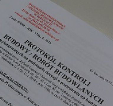 Budowa CK Technik po kontroli Nadzoru Budowlanego
